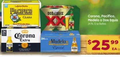 Corona, Pacifico, Modelo o Dos Equis at Cardenas Markets