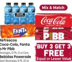 Refrescos Coca-Cola, Fanta o Mr Pibb