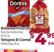 Botanas Frito Lay / Totopos El Comal