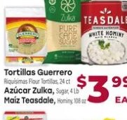 Tortillas Guerrero / Azucar Zulka / Maiz Teasdalle at Cardenas Markets