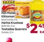 Pan Molido Kikkoman / Harina Krusteaz / Tostadas Guerrero