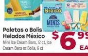Paletas o Bolis Helados Mexico