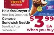 Helados Dreyer's / Conos o Sandwich Nestle