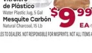 Vitrolero de Plastico / Mesquite Carbon