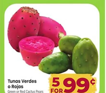 Tunas Verdes o Rojas at Cardenas Markets