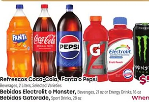 Refrescos Coca-Cola, Fanta o Pepsi at Cardenas Markets