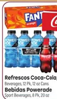 Refrescos Coca-Cola, Fanta o Mr Pibb