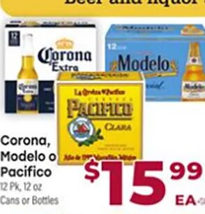 Corona, Modelo o Pacifico at Cardenas Markets