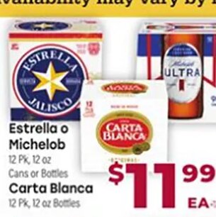 Estrella o Michelob at Cardenas Markets