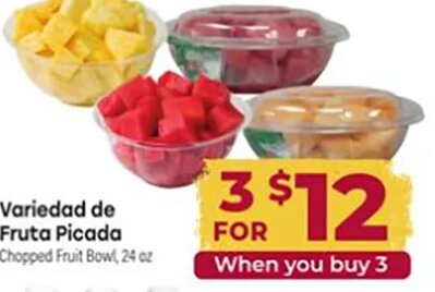 Variedad de Fruta Picada