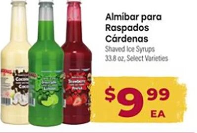 Almibar para Raspados Cárdenas