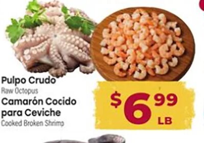 Pulpo Crudo / Camarón Cocido at Cardenas Markets