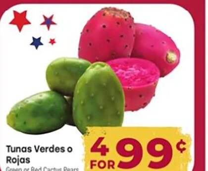 Tunas Verdes o Rojas at Cardenas Markets