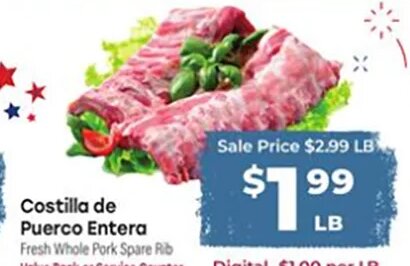 Costilla de Puerco Entera