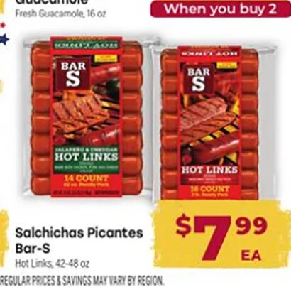 Salchichas Picantes Bar-S