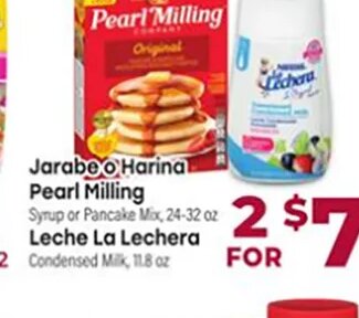Jarabe o Harina Pearl Milling / Leche La Lechera