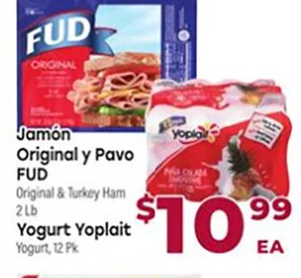 Jamón Fud / Yogurt Yoplait at Cardenas Markets