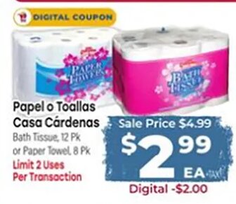Papel o Toallas Casa Cárdenas at Cardenas Markets