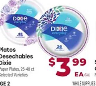 Platos Desechables Dixie