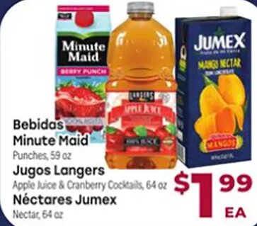 Bebidas Minute Maid / Jugos Langers / Néctares Jumex