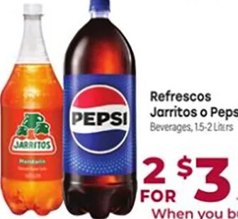 Refrescos Jarritos o Pepsi at Cardenas Markets