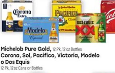 Michelob Pure Gold, Corona, Sol, Pacifico, Victoria, Modelo