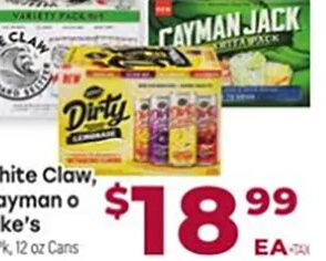 White Claw, Cayman o Mike's at Cardenas Markets