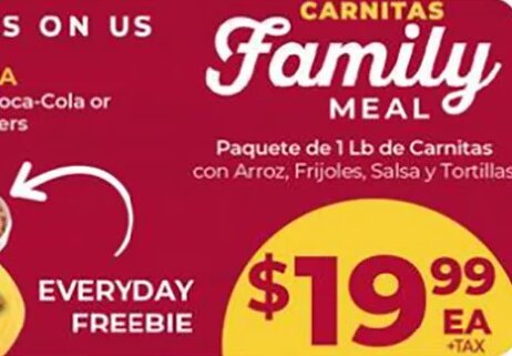Carnitas Family Meal at Cardenas Markets