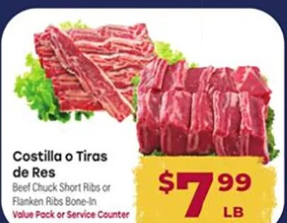 Costilla o Tiras de Res at Cardenas Markets