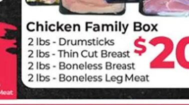 Chicken Family Box at Cardenas Markets
