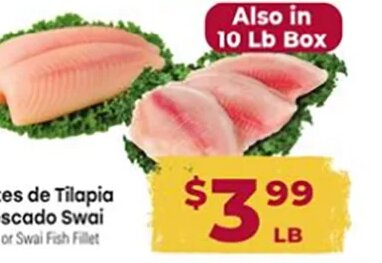 Filetes de Tilapia o Pescado Swai