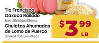 Tío Francisco Oaxaca Rallado / Chuletas Ahumadas de Lomo de Puerco at Cardenas Markets
