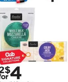 Essential Everyday Chunk or Shredded Cheese at Cub Foods