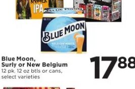 Blue Moon, Surly or New Belgium at Cub Foods