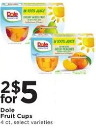Dole Fruit Cups