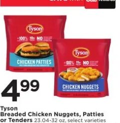 Tyson Breaded Chicken Nuggets, Patties or Tenders at Cub Foods