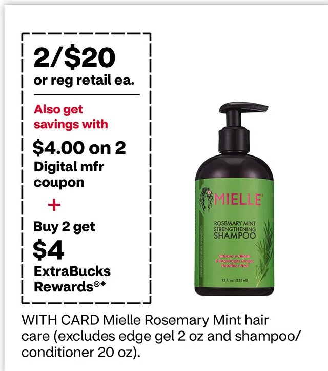 Mielle Rosemary Mint hair care