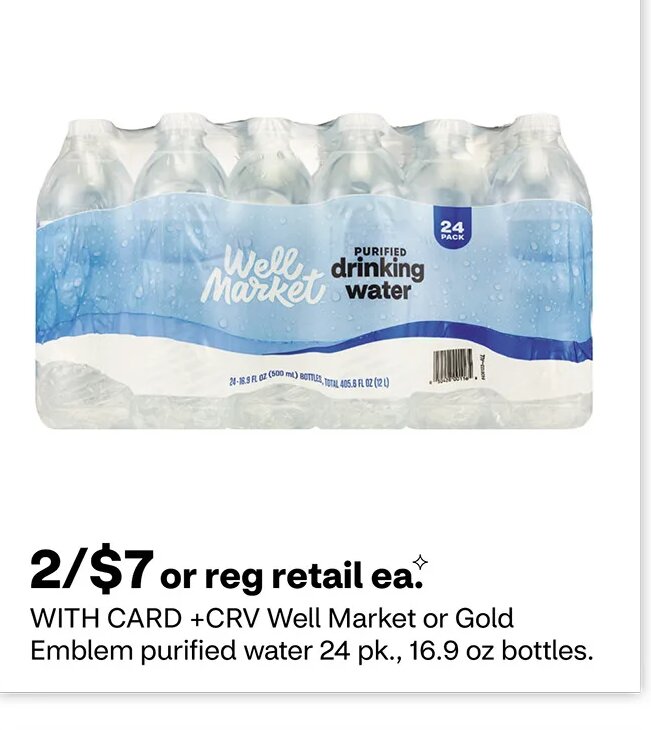 Well Market or Gold Emblem purified water