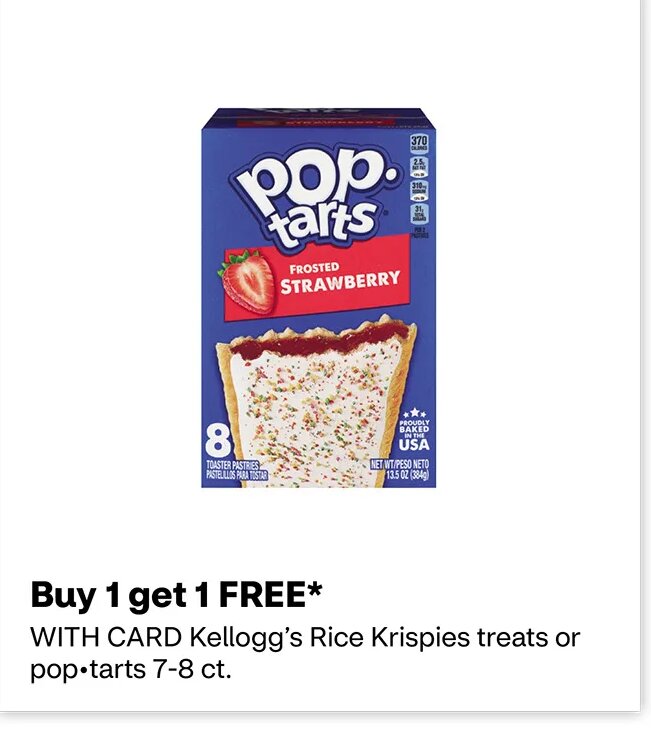 Kellogg's Rice Krispies treats or pop-tarts