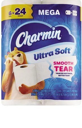 Charmin Ultra 6 mega rolls or essentials 9 mega rolls at CVS