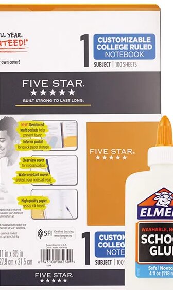 Five Star Customizable College Ruled Notebook