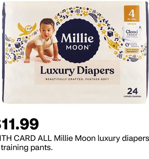Millie Moon Luxury Diapers at CVS