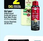 Old Spice Antiperspirant Deodorant Spray or Body Wash