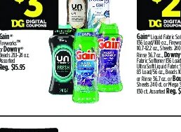 Gain Fireworks or Downy Beads