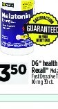DG Health or Rexall Melatonin