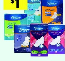 Breeze Ultra Thin or Maxi Pads