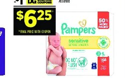 Pampers Sensitive Wipes at Dollar General