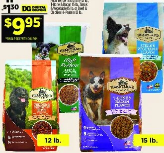 Heartland Farms Dog Food at Dollar General