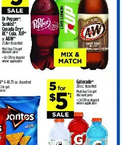 Dr Pepper, Canada Dry, RC Cola, 7UP at Dollar General