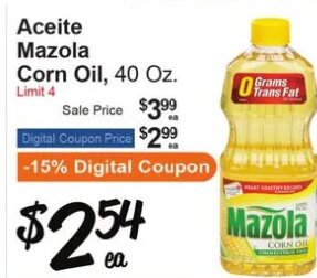 Aceite Mazola Corn Oil at El Super